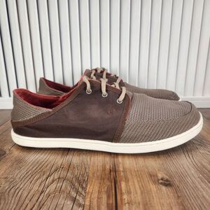 OluKai Brown and Tan Men's Loafers